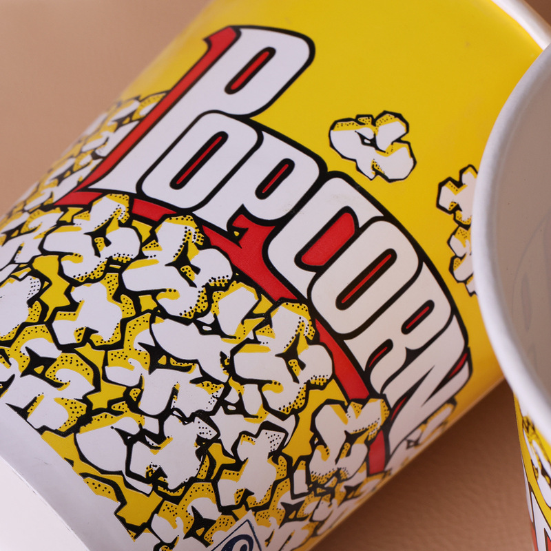 170オンスの使い捨て厚手ポップコーンバケツ、テイクアウトフード用フライドチキン紙バケツ、映画館用ポップコーンバケツ、カスタムメイド|undefined