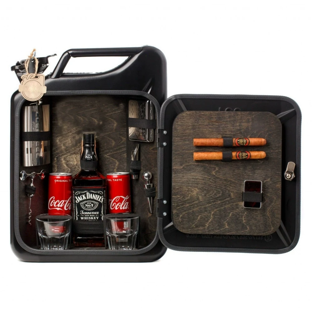 2024 трансграничный масляный барабан винный шкаф Рождественский праздничный подарок мини винный шкаф JerryCanMiniBarForaGift