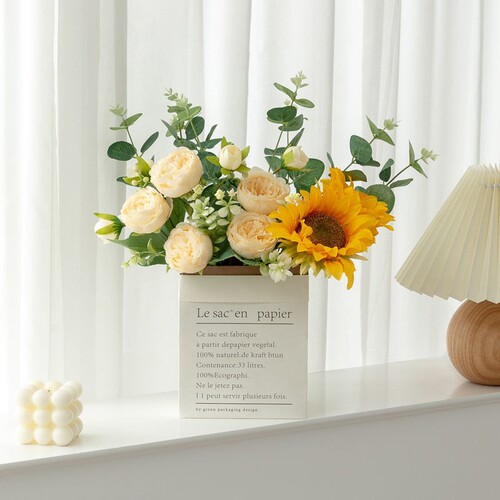 ins wind sunflower fake bouquet living room table floral ornaments fake flowers bedroom decorations photo props