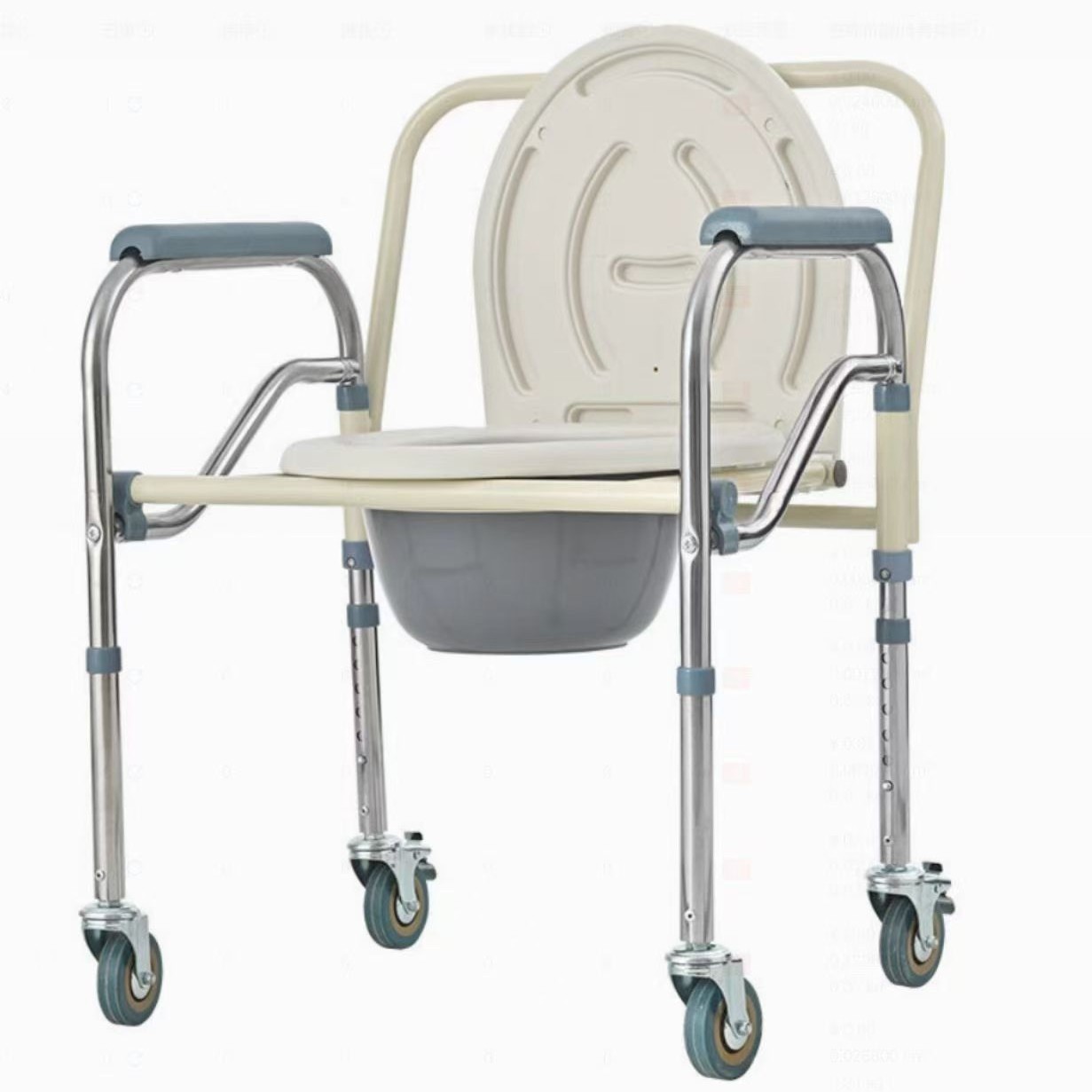 Fabricantes de sillas de baño plegables de acero inoxidable, inodoros móviles para ancianos, inodoros para mujeres embarazadas, sillas de baño auxiliares para discapacitados image 6