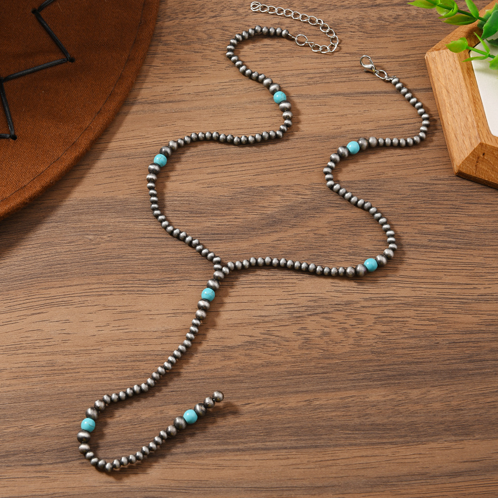 Bohemian halsketting met turkoois voor dames elastisch_voghion.com