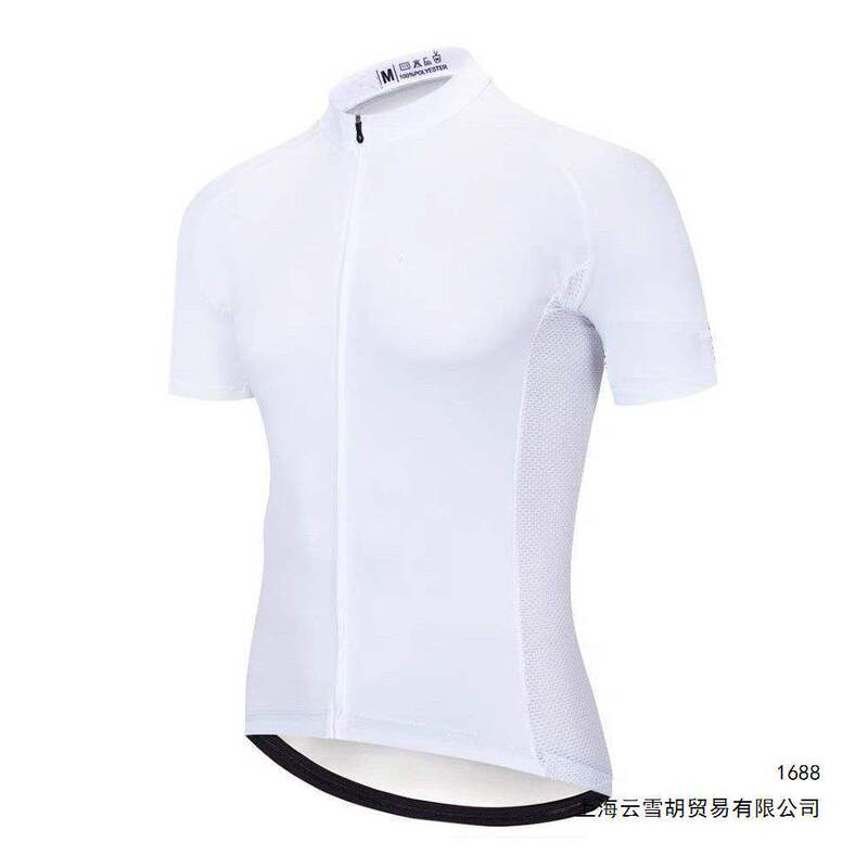 Pure White Simple Short-Sleeved Mountain Bike Cycling Clothing, Dynamic Cycling Clothing, Mountain Bike Cycling Tops and Shorts