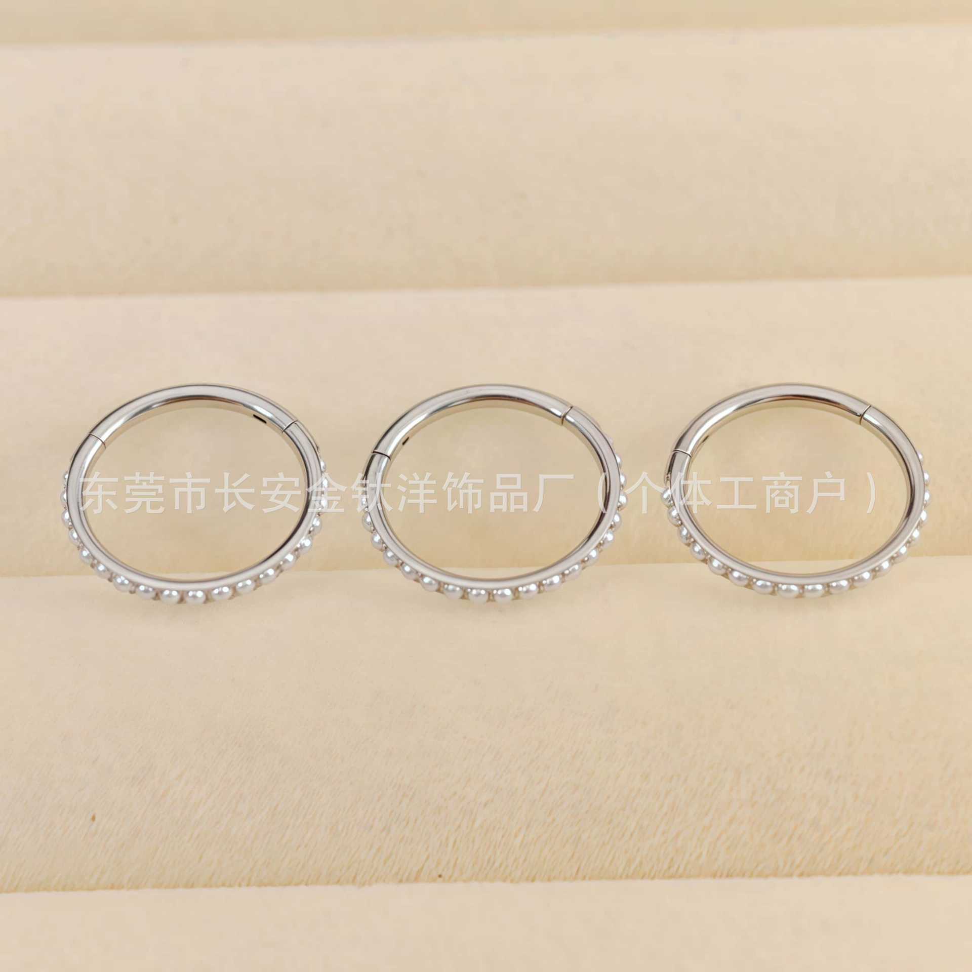 F136 Titanium Small Round Bead Closed Ring Pinless Hoop Earrings Nose Ring Seamless Ring G23 Titanium Alloy Body Piercing Jewelry detail image 7