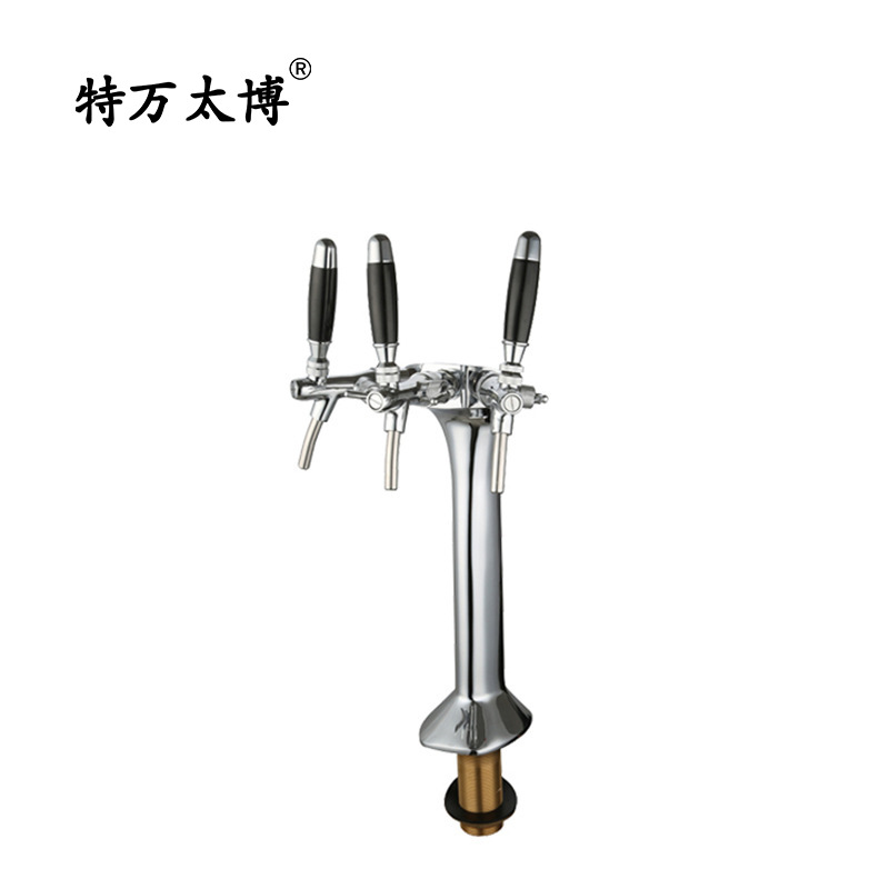 厂家直销啤酒分发设备酒吧餐厅高端304不锈钢循环管三孔蛇形酒塔