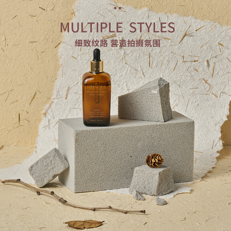 Estilo silencioso accesorios de fotografía piedra caliza Fondo geométrico irregular Nordic INS tiro Piedra