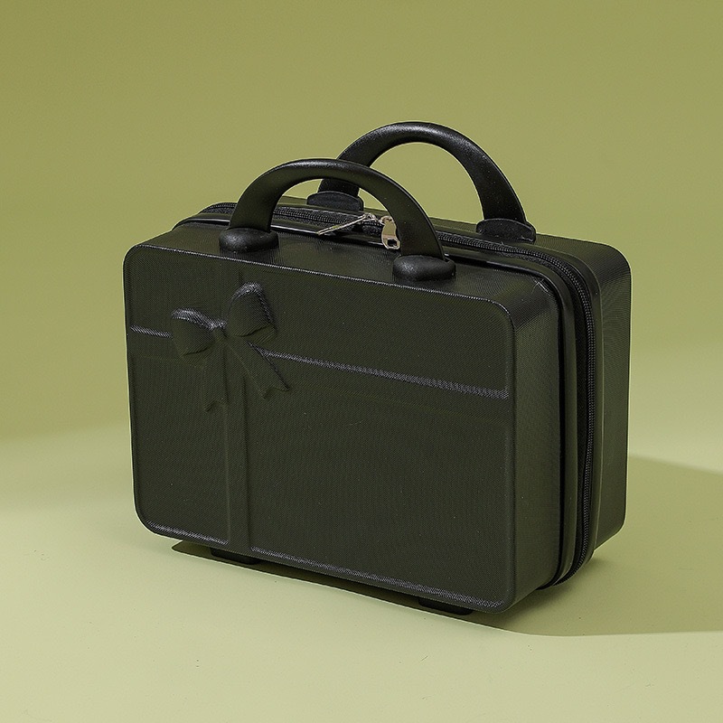 Estuche de cosméticos retro mini estuche de mano de 14 pulgadas, equipaje pequeño, bolsa de cosméticos de almacenamiento de recuerdos, caja de contraseña pequeña