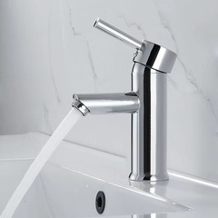 Basin stainless steel cold and hot water faucet face basin ceramic basin countertop basin bathroom cabinet toilet bathroom faucet