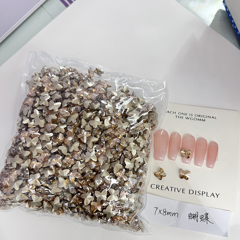 [KKK04-19] champagne butterfly 7 * 8mm