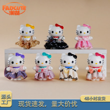 2025新款树脂工艺品潮玩公仔车载办公室桌面摆件可换装kitty猫