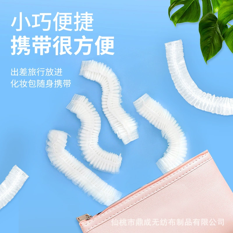 Universal disposable waterproof shower cap, helmet, durable cold curling, increased thickness
