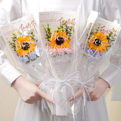 教师节礼物向日葵玫瑰成品花束送女老师幼儿园手工创意礼品伴手礼