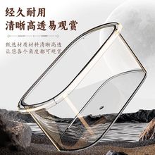 生态鱼缸2025新款小型客厅桌面仿玻璃亚克力小金鱼乌龟方形饲养缸