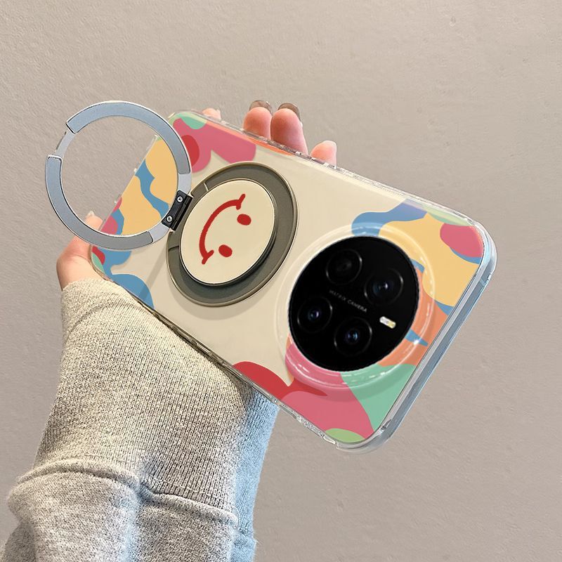 Suitable for Honor Magic7 Mobile Phone Case New Niche Honormagic6Pro Mobile Phone Case Silicone Colorful Smiley Face