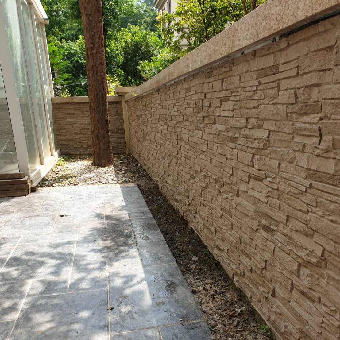 Pu pequeña roca cultura piedra nueva pared exterior cultura mampostería roca piedra artificial decoración de pared terrazo pared de fondo