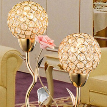 水晶家用卧室床头灯家用装饰品小夜灯