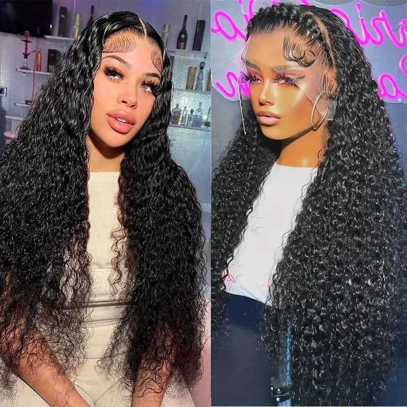 Perruque africaine bouclée courte, coupe dentelle, couverture complète, cheveux synthétiques naturels et duveteux_voghion.com