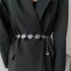 Круглая ажурная пояс-цепочка