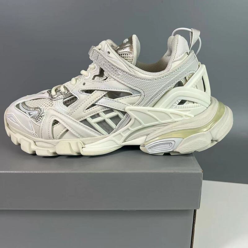 High-Quality Paris B Second-Generation Track 2 Versatile Trendy Height-Increasing Hollow Dad Shoes Unisex