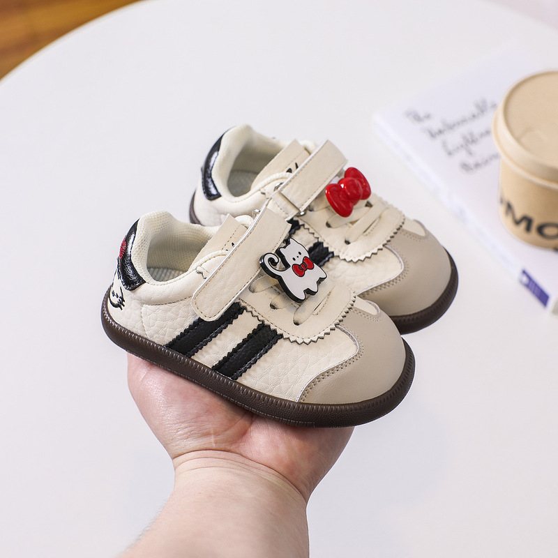 子供用スポーツシューズ、春と秋の新しい子供用靴、女の子用スニーカー、快適な柔らかい底のベビー道徳訓練靴、カジュアルな白い靴|undefined
