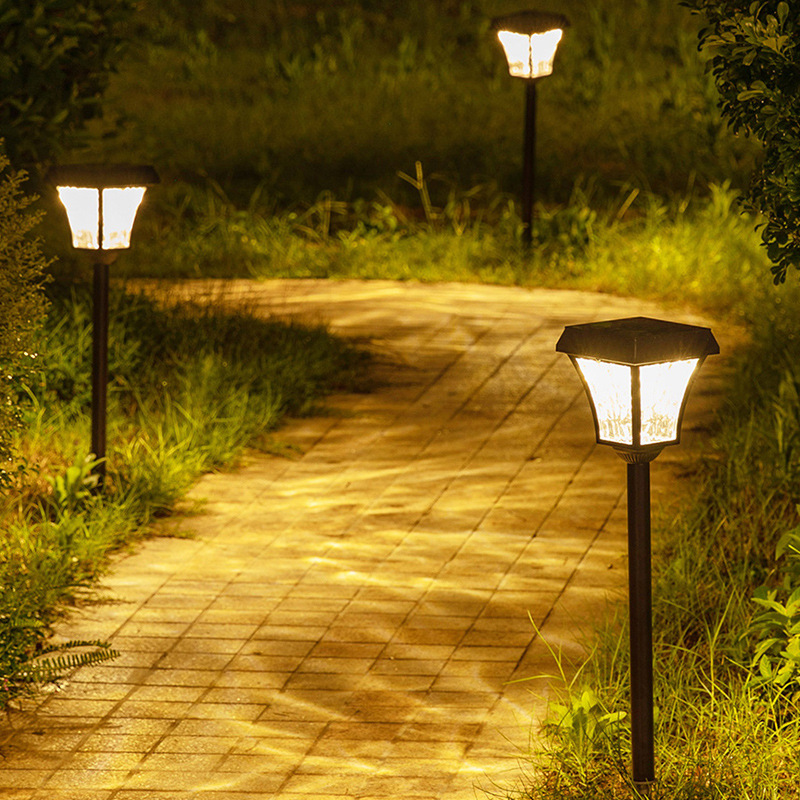 跨境专供太阳能草坪灯户外庭院花园灯LED防水插地灯太阳能景观灯