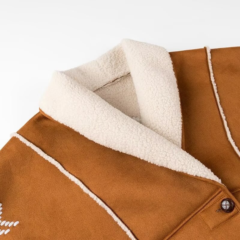 Damenjacke Mit Lammfelloptik Für Den Herbst Und Den Winter_voghion.com