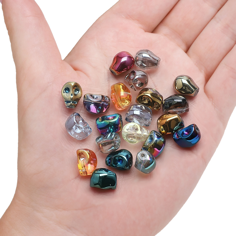 30 Pieces Per Pack 8 * 10mm 1mm Glass Glass Skull Beads display picture 3