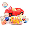 Children's family toy, cabriolet, cartoon RV plastic, tableware, set