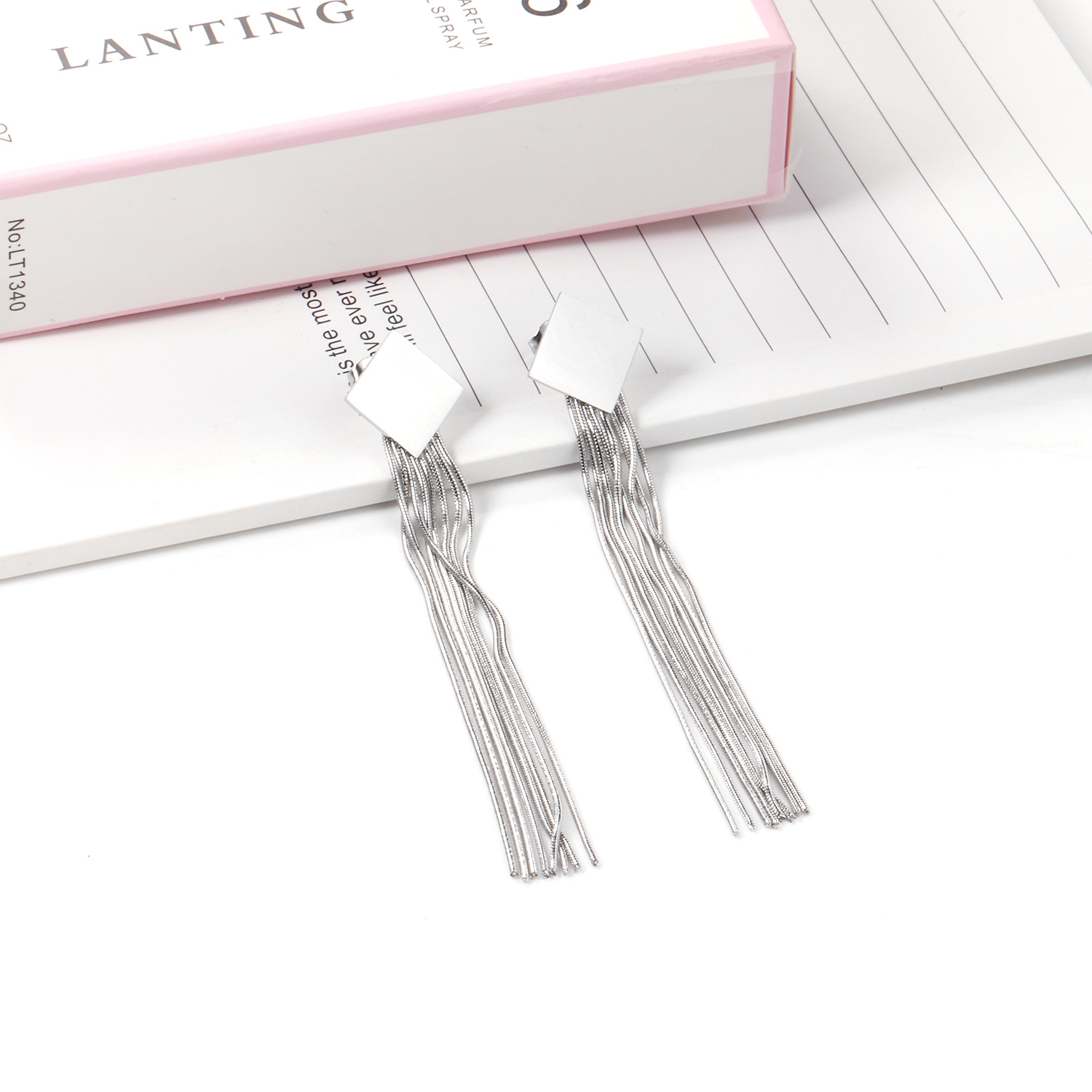 13g Weight Drop Earrings Classification 1 Pair Quantity Daily Occasion Stainless Steel Material Rhombus Pattern Women'S Gender Plating Design Fashion Style Fashion Rhombus Stainless Steel Plating Drop Earrings 1 Pair 25