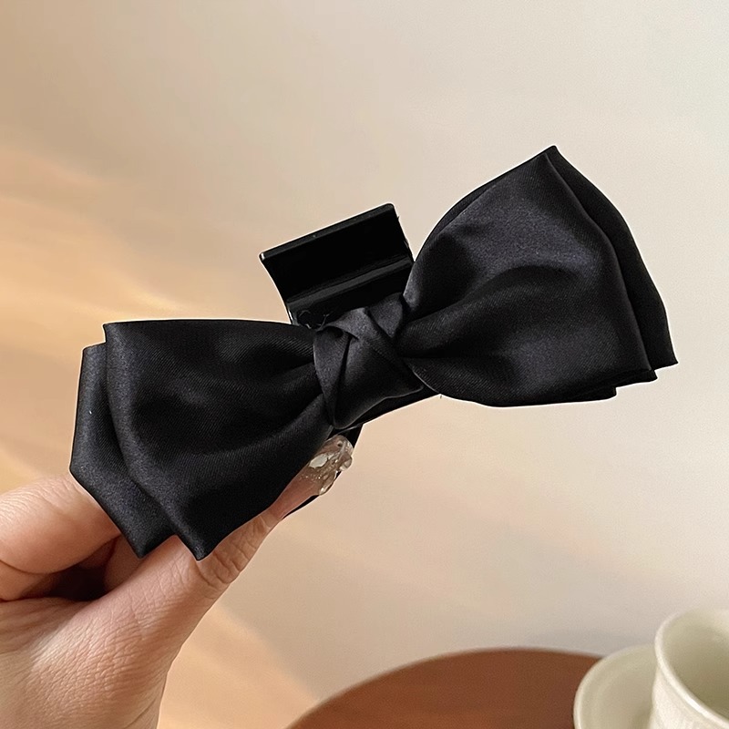 Arco negro adornamiento de cabello princesa clip de cabello de cabeza mujer detrás del cabello raspado clip de pez adornamiento de cabello clip de cabello