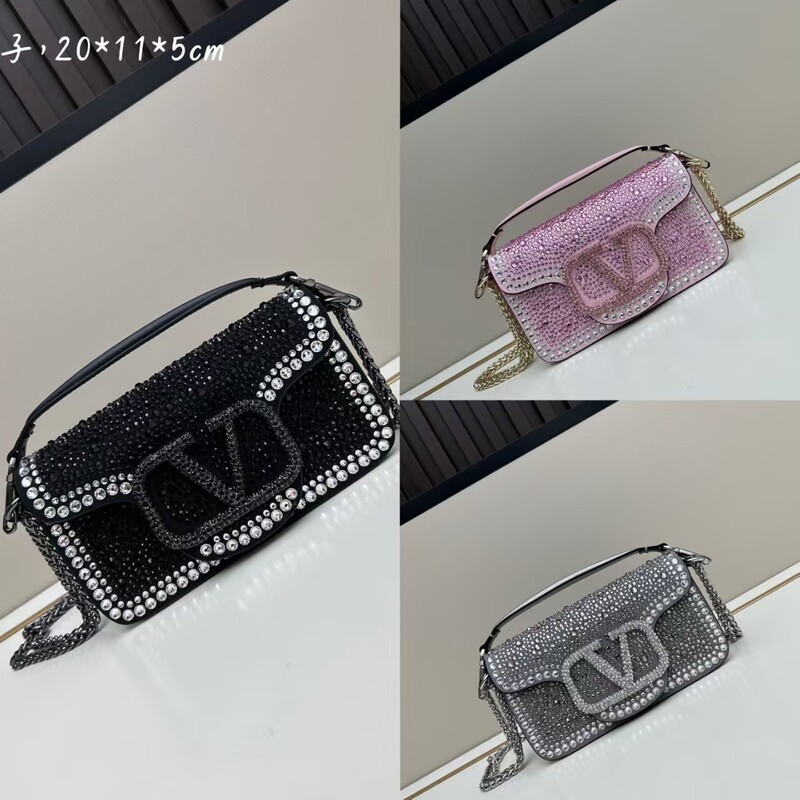 2025 New Model Full Diamond-Embellished Evening Bag for Women, Handbag, Shoulder Bag, Crossbody Chain Bag, European and American Style Loco Underarm Bag 2025 New Model Full Diamond-Embellished Evening Bag for Women, Handbag, Shoulder Bag, Crossbody Chain Bag, European and American Style Loco Underarm Bag