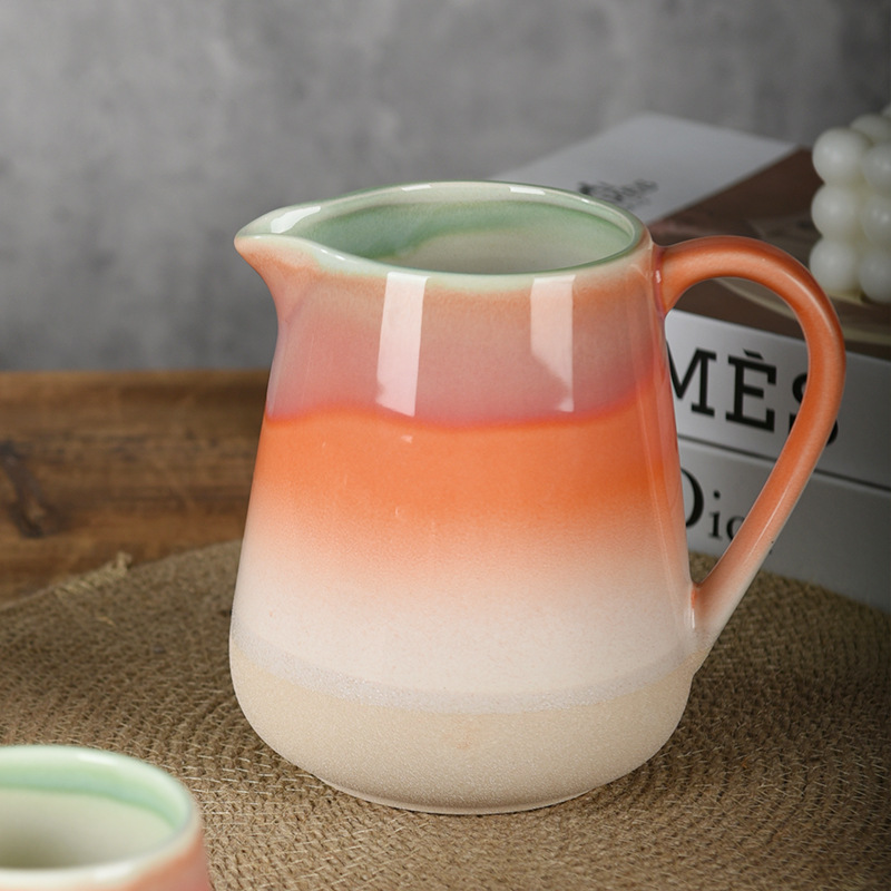 Nueva botella de agua fría de cerámica de estilo europeo, restaurante personalizado, té de frutas creativo de gran capacidad, tetera de hierbas, decoración del hogar, personalización