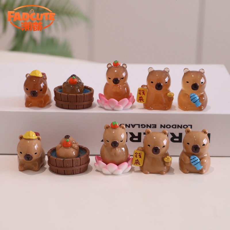 Decoraciones creativas bonitas para el hogar buena suerte Lotus Kabibala resina artesanía decoración de escritorio de oficina