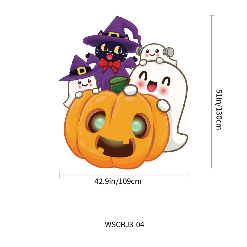 アマゾン国境を越えた新しい旗ヨーロッパとアメリカのハロウィントランクパーティー装飾バナー写真の背景布吊り旗|undefined