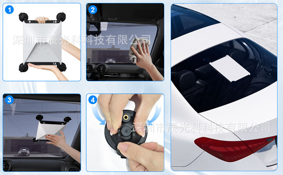 Cross-Border Exclusive Supply of Starling Brackets for In-Car Use, Ab Metal Suction Cup Bracket, Safety Satellite Installation Kit