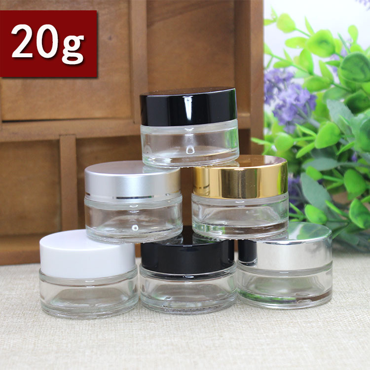 透明面霜膏霜瓶20g 化妆品包装 玻璃瓶 分装瓶