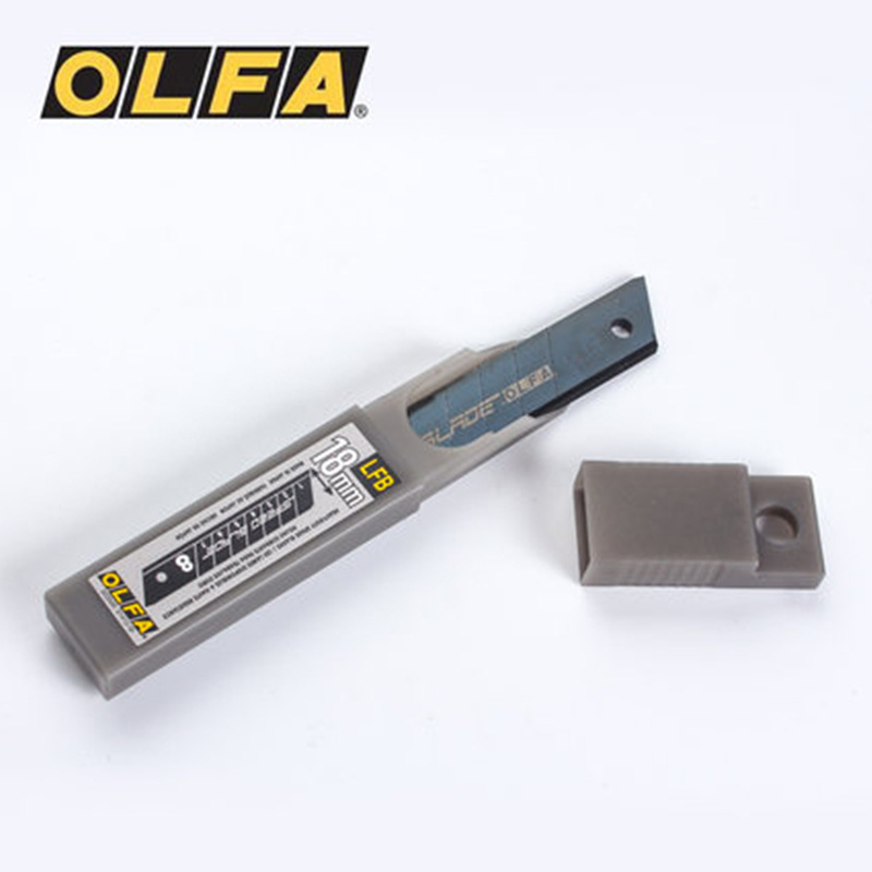 Japanese OLFA Arie original heavy-duty cutting knife 18mm fluorine-coated black blade 5-piece blister pack LFB-5B