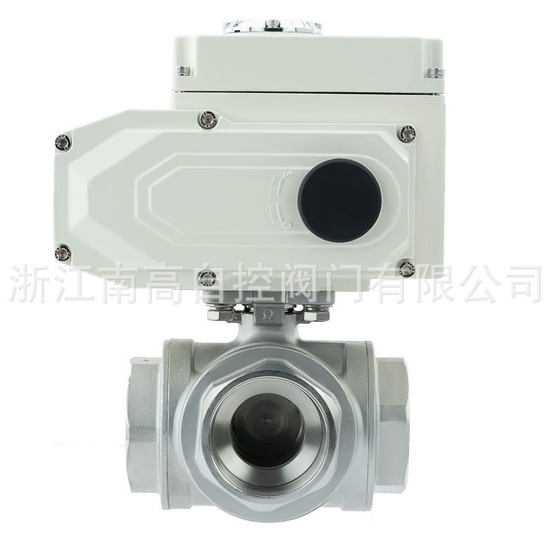 Q914F Q915F-16P不锈钢电动丝扣三通球阀 L型 T型 【厂家批发】