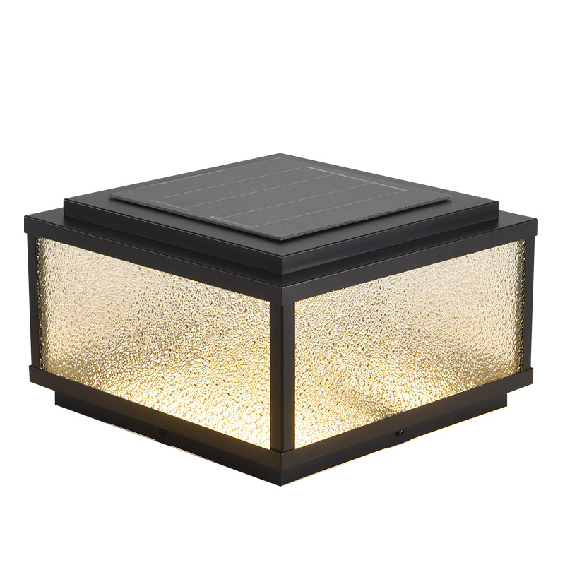 Lámpara solar para columna, impermeable, para exteriores, para jardín, villa, pared, patio, valla, puerta, pilar, 378L