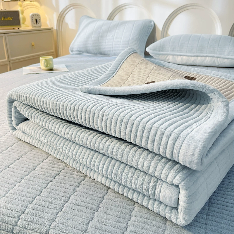 Keep warm set, quilted sheet, winter mattress for bed, increased thickness, 3 piece set