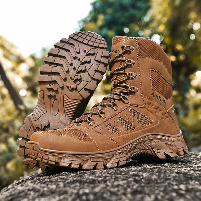Transfronterizos resistentes a la explosión de venta directa nuevo entrenamiento a pie de combate a pie cómodo desgaste botas militares gruesas zapatos de montaña