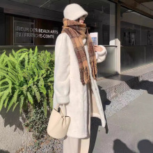 2025海宁皮草女冬季毛毛外套中长款加厚皮毛一体水貂绒大衣休闲