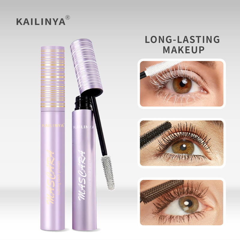 Cross-Border Popular Mascara in English, Waterproof, Lengthening, Curling, Thickening, Slimming, Three-Dimensional, Quick-Drying Eyelash Primer