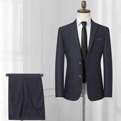 男士西服套装韩版修身小西装外套商务休闲正装伴郎新郎结婚礼服男|ru
