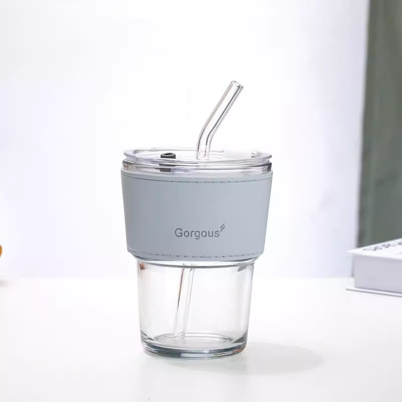 竹カップ コーヒーカップ 北極光ガラスカップ ストロー付きカップ 高価値ガラス広告カップ メーカー在庫あり|undefined
