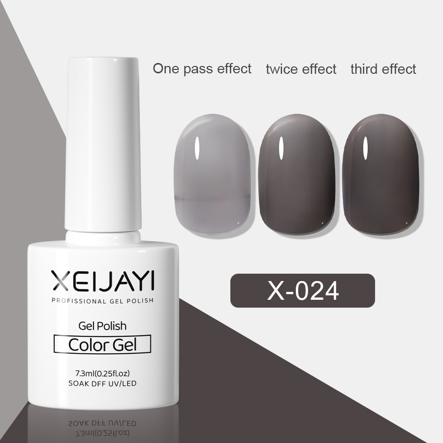 Nail Polish glue nude color ice transparent glue New Internet celebrity popular color ice transparent black nail phototherapy glue for nail salon