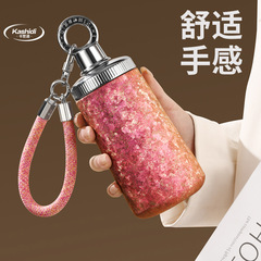 純チタン女神ポケット保温カップ2025新型女子高颜値茶水分離カッププレゼントチタンカップ