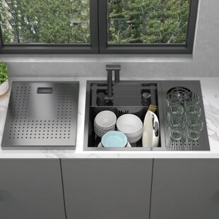 304 Sink Hidden Mini Bar Cup Washer Cafe Milk Tea Shop Western Kitchen Tea Room Island Small Sink