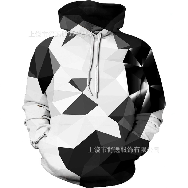 Cross-border foreign trade European and American men's digital print hoodie, fun and creative pullover sweatshirt, Christmas gift Cross-border foreign trade European and American men's digital print hoodie, fun and creative pullover sweatshirt, Christmas gift