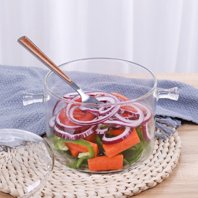 Vidrio de borosilicato hogar fuego abierto calefacción mini olla de fideos instantáneos tazón de cerámica eléctrica se puede calentar sopa olla hirviendo