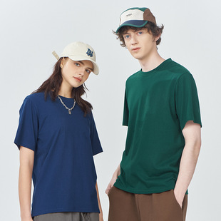 220g European Size Pure Cotton T-Shirt with Printed Logo Cross-Border European and American Export Combed Cotton Short-Sleeved Round Neck Advertising Shirt
